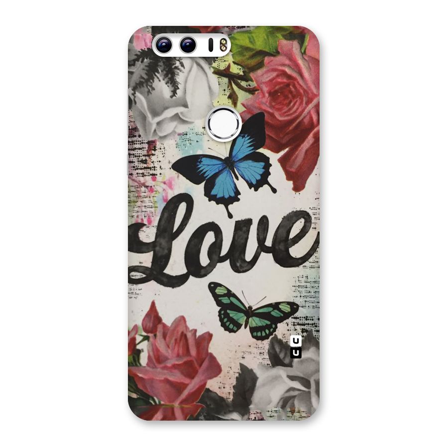 Lovely Butterfly Love Back Case for Honor 8