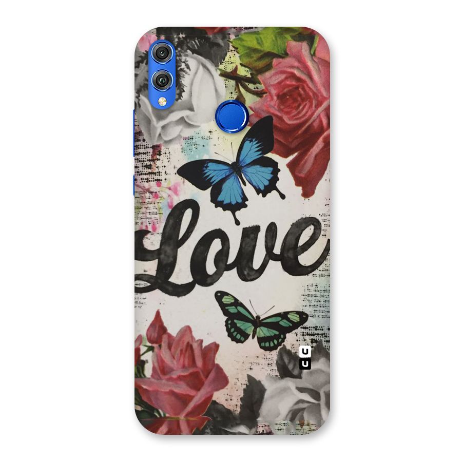 Lovely Butterfly Love Back Case for Honor 8X