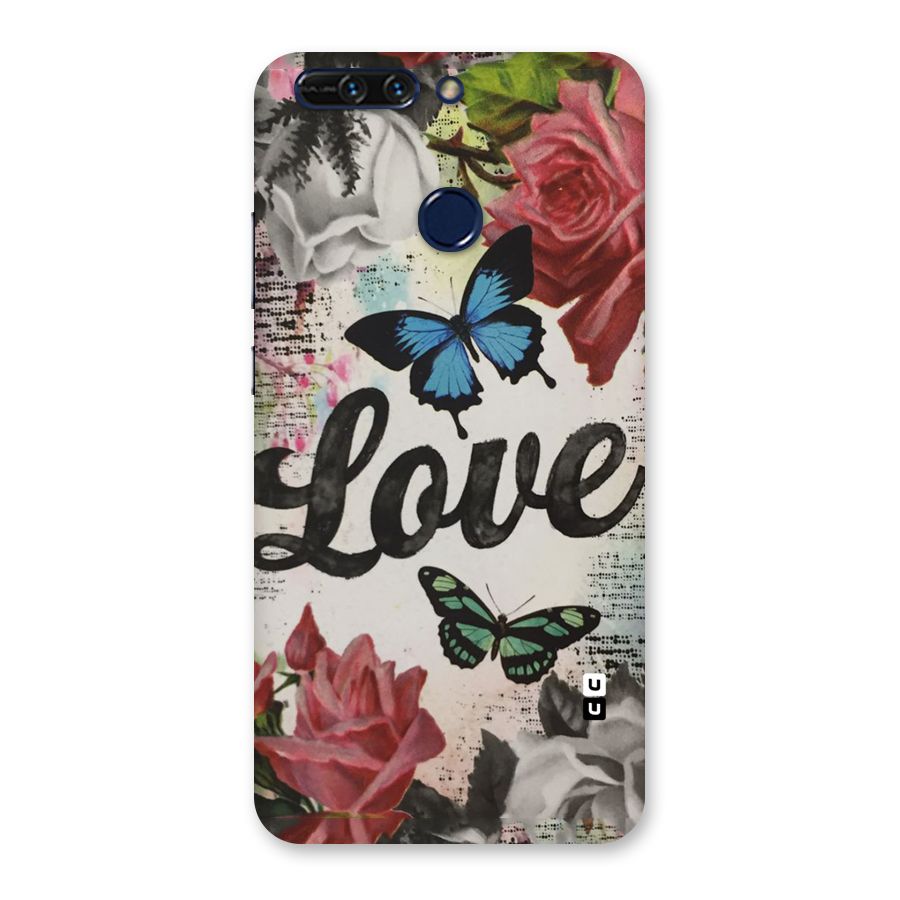 Lovely Butterfly Love Back Case for Honor 8 Pro