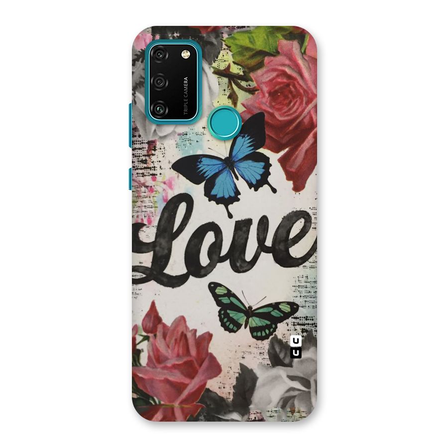 Lovely Butterfly Love Back Case for Honor 9A