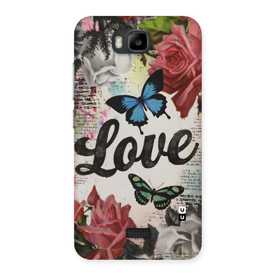 Lovely Butterfly Love Back Case for Honor Bee