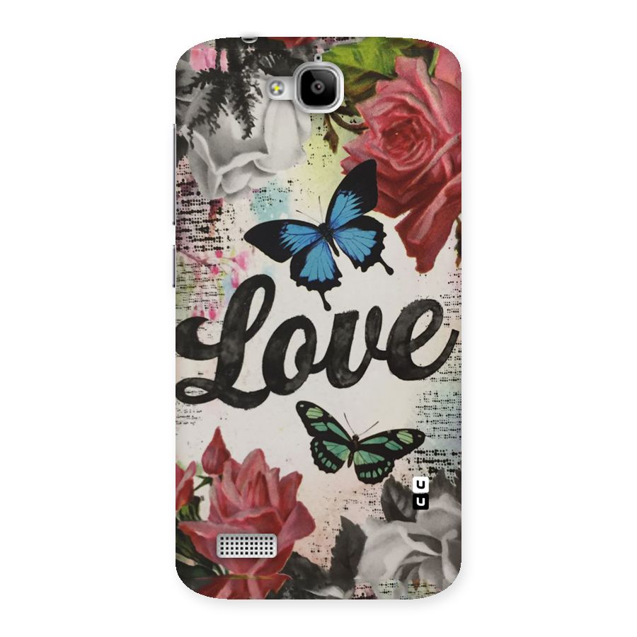 Lovely Butterfly Love Back Case for Honor Holly