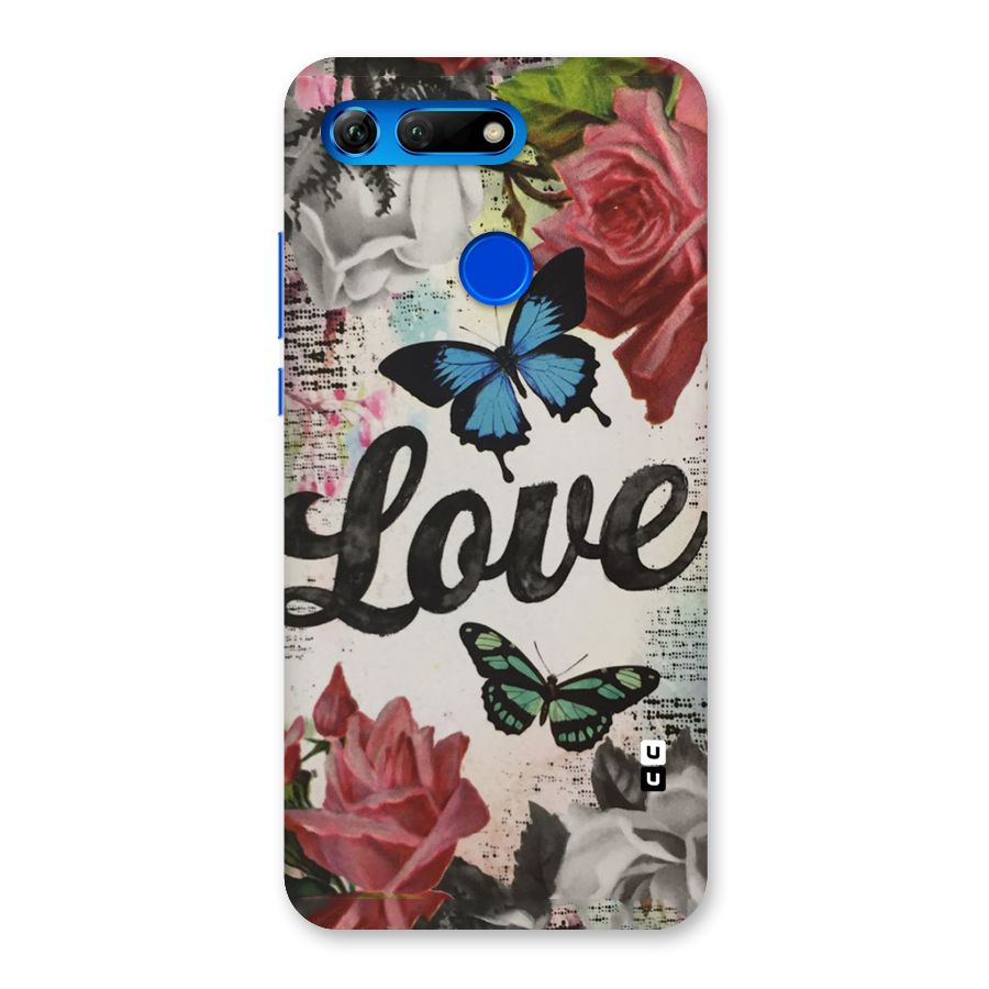 Lovely Butterfly Love Back Case for Honor View 20