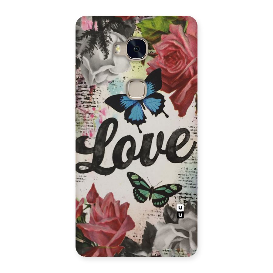 Lovely Butterfly Love Back Case for Huawei Honor 5X