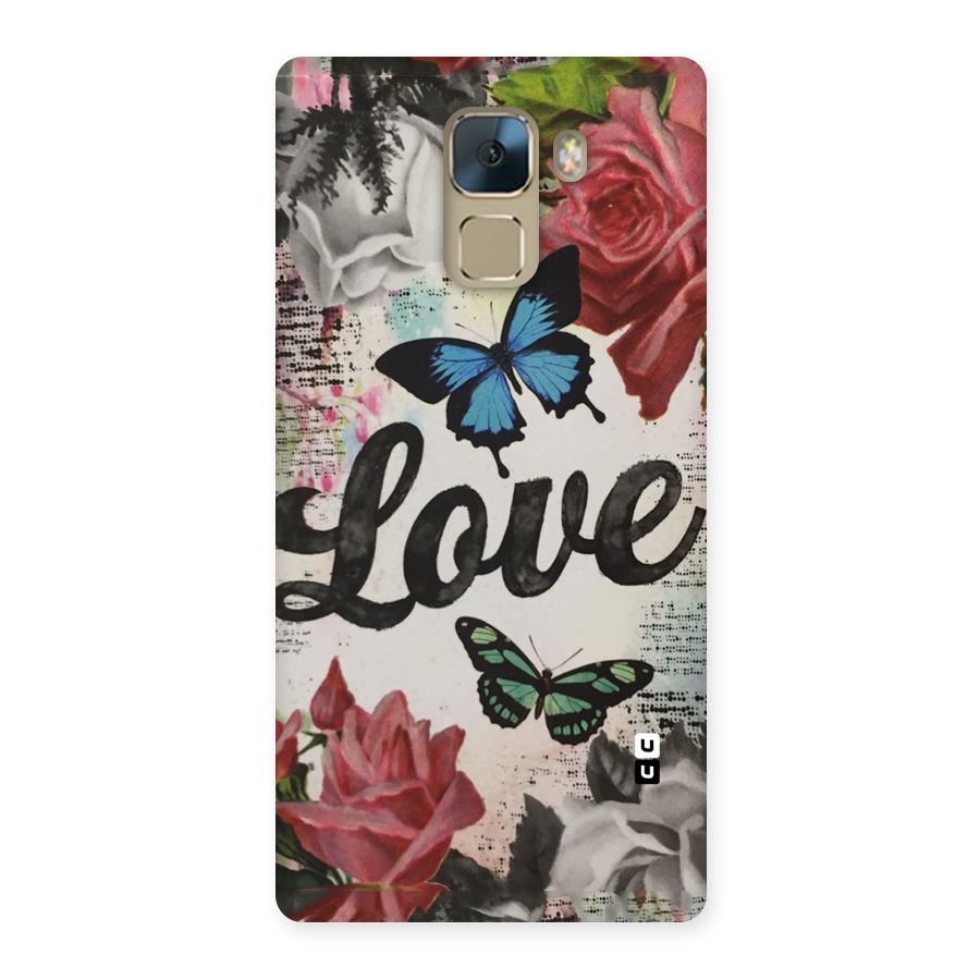 Lovely Butterfly Love Back Case for Huawei Honor 7