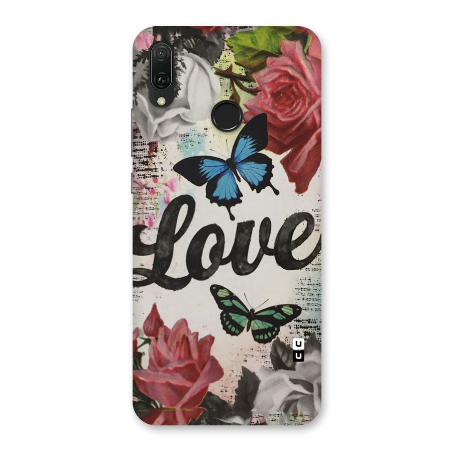 Lovely Butterfly Love Back Case for Huawei Y9 (2019)