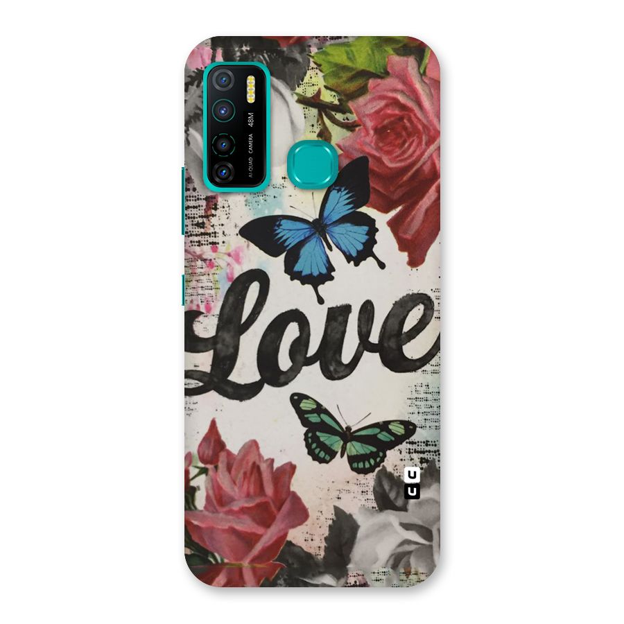 Lovely Butterfly Love Back Case for Infinix Hot 9 Pro
