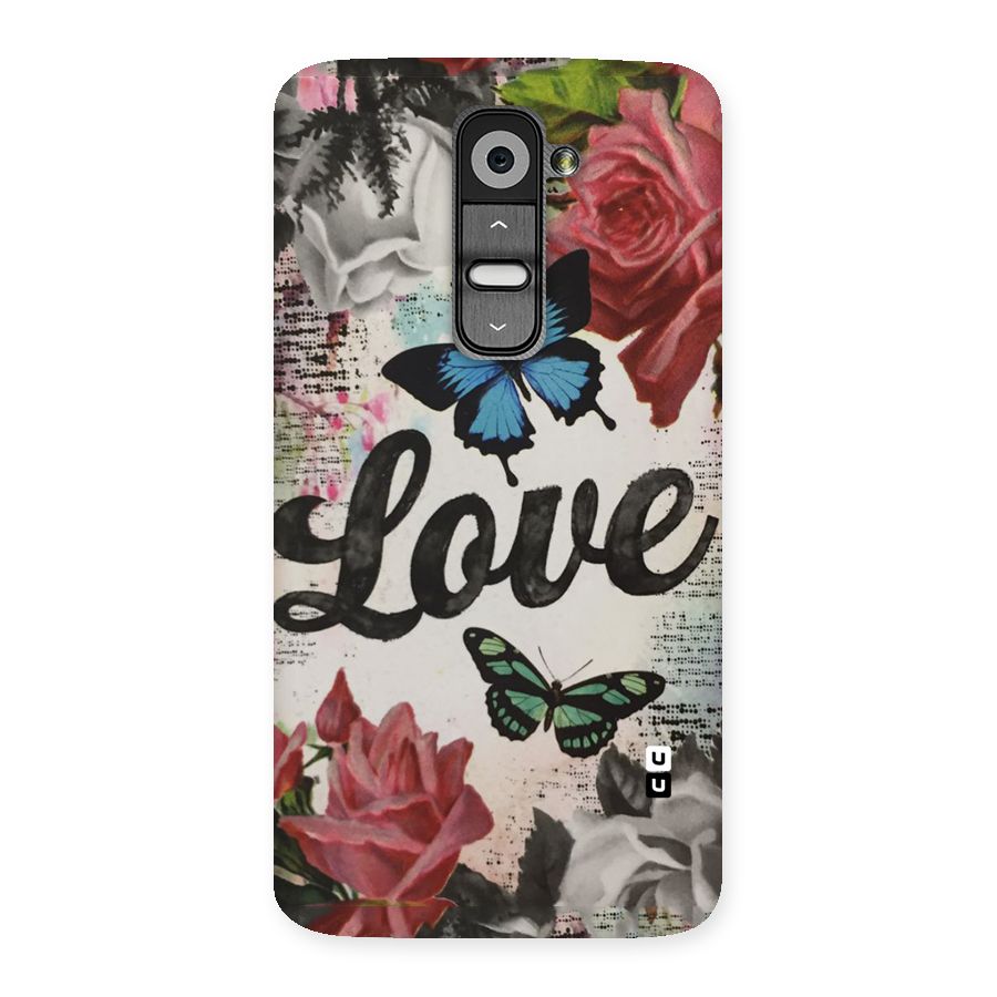 Lovely Butterfly Love Back Case for LG G2