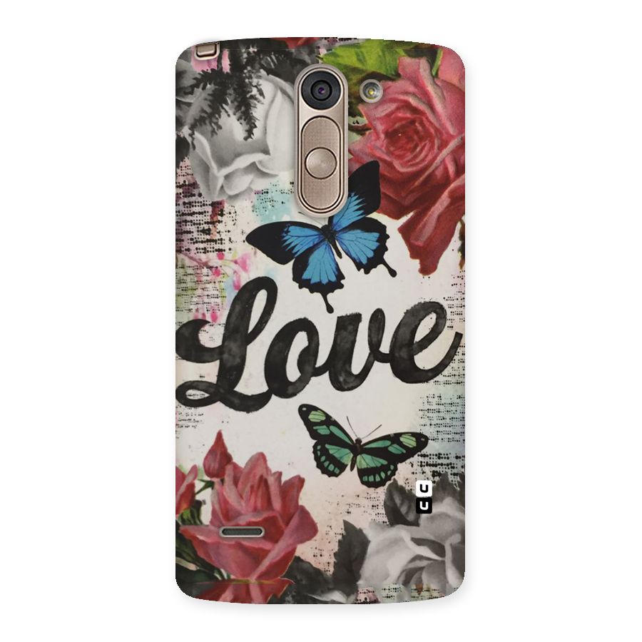 Lovely Butterfly Love Back Case for LG G3 Stylus