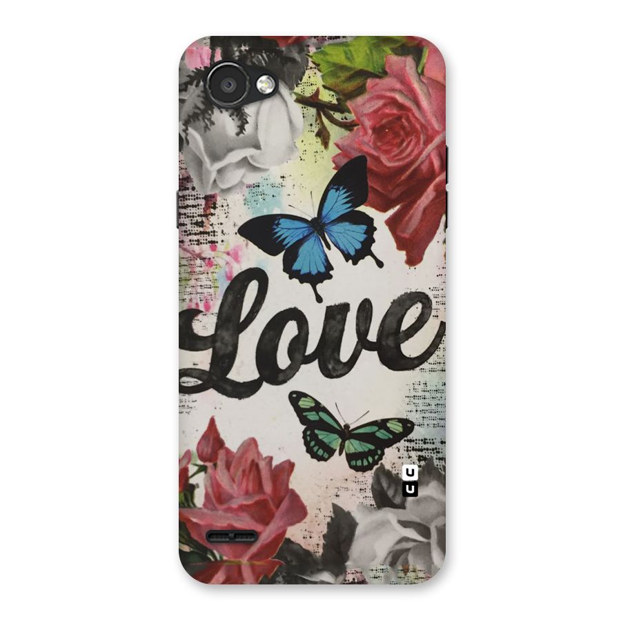 Lovely Butterfly Love Back Case for LG Q6