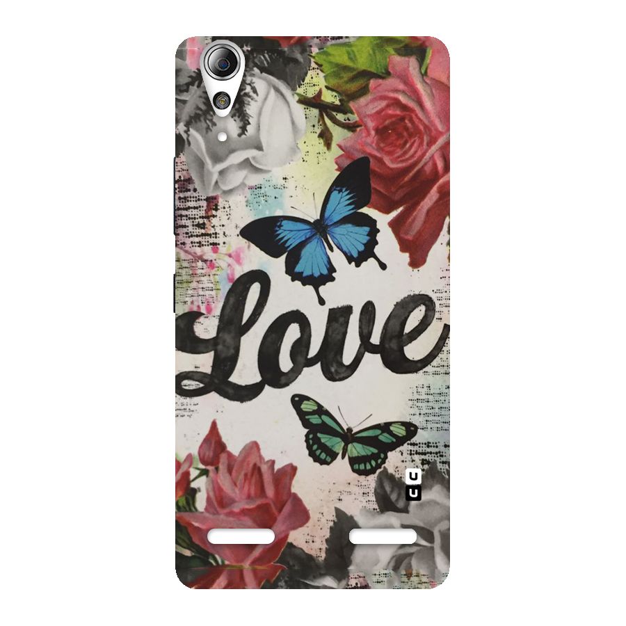 Lovely Butterfly Love Back Case for Lenovo A6000 Plus