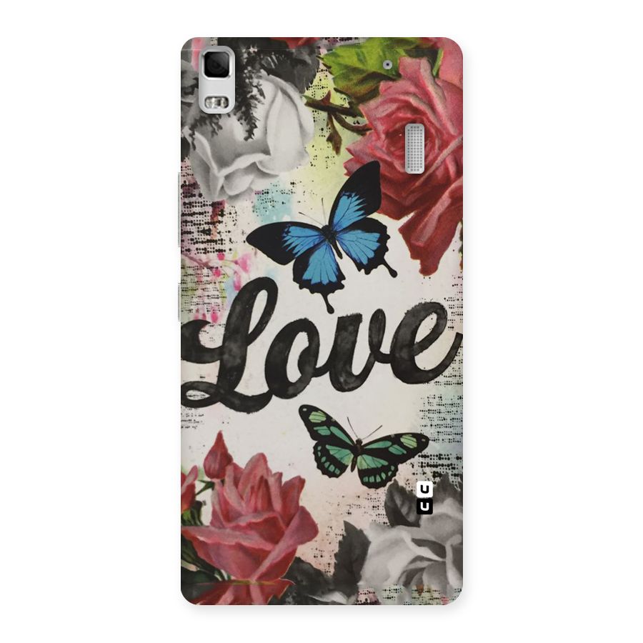 Lovely Butterfly Love Back Case for Lenovo K3 Note