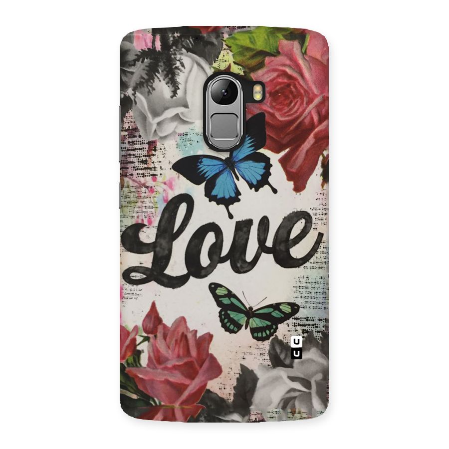 Lovely Butterfly Love Back Case for Lenovo K4 Note