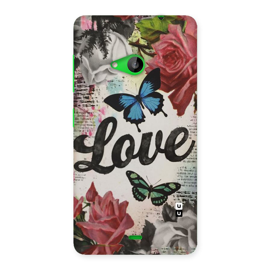 Lovely Butterfly Love Back Case for Lumia 535