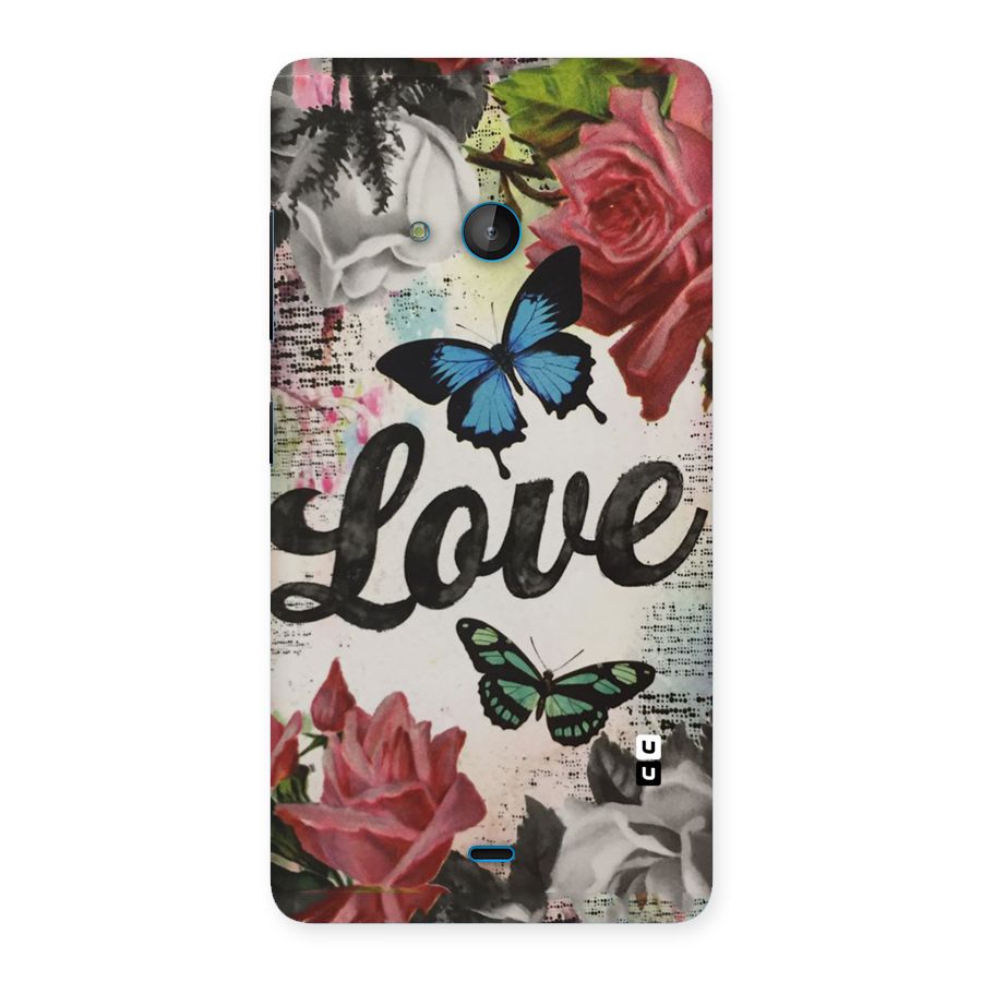 Lovely Butterfly Love Back Case for Lumia 540