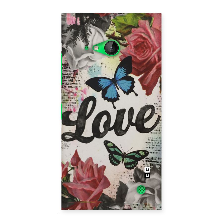 Lovely Butterfly Love Back Case for Lumia 730
