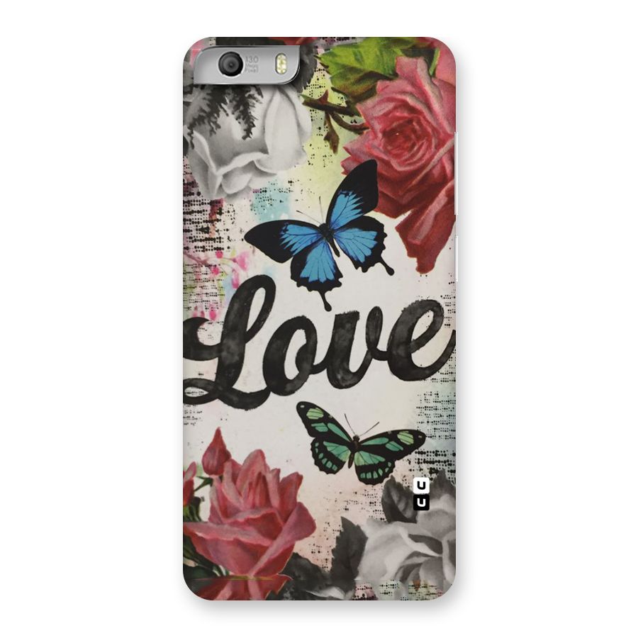 Lovely Butterfly Love Back Case for Micromax Canvas Knight 2