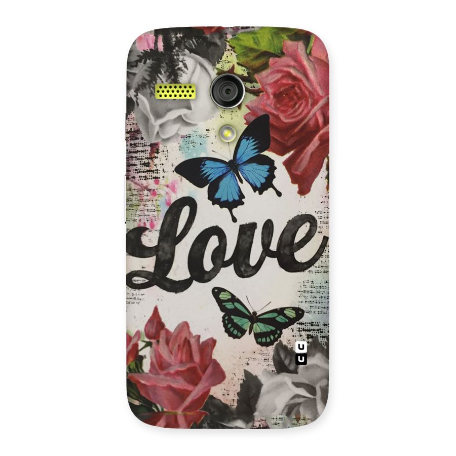 Lovely Butterfly Love Back Case for Moto G