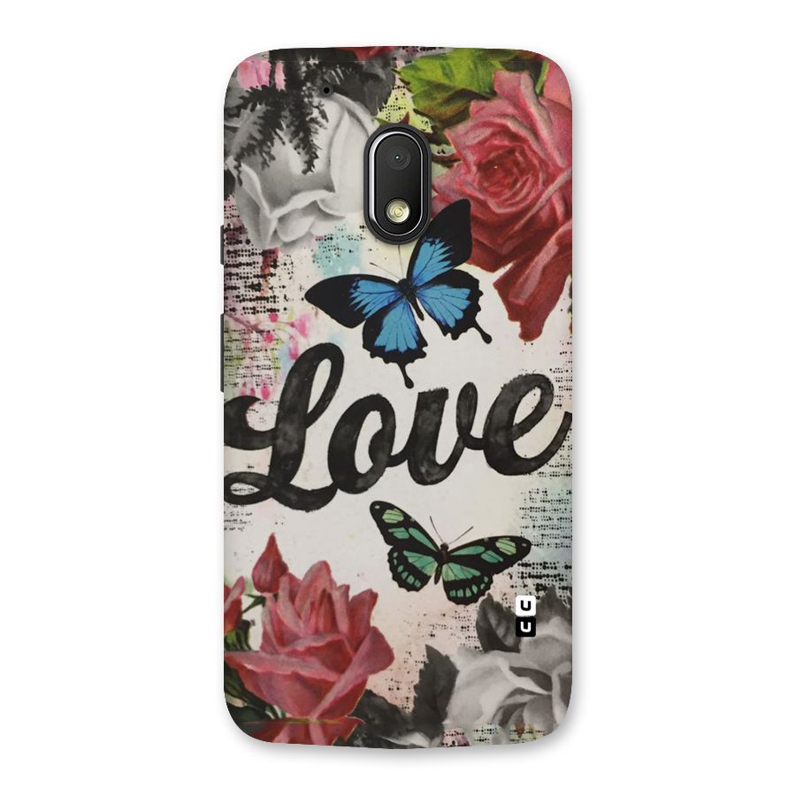 Lovely Butterfly Love Back Case for Moto G4 Play
