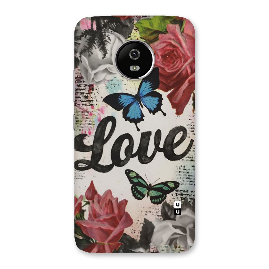 Lovely Butterfly Love Back Case for Moto G5