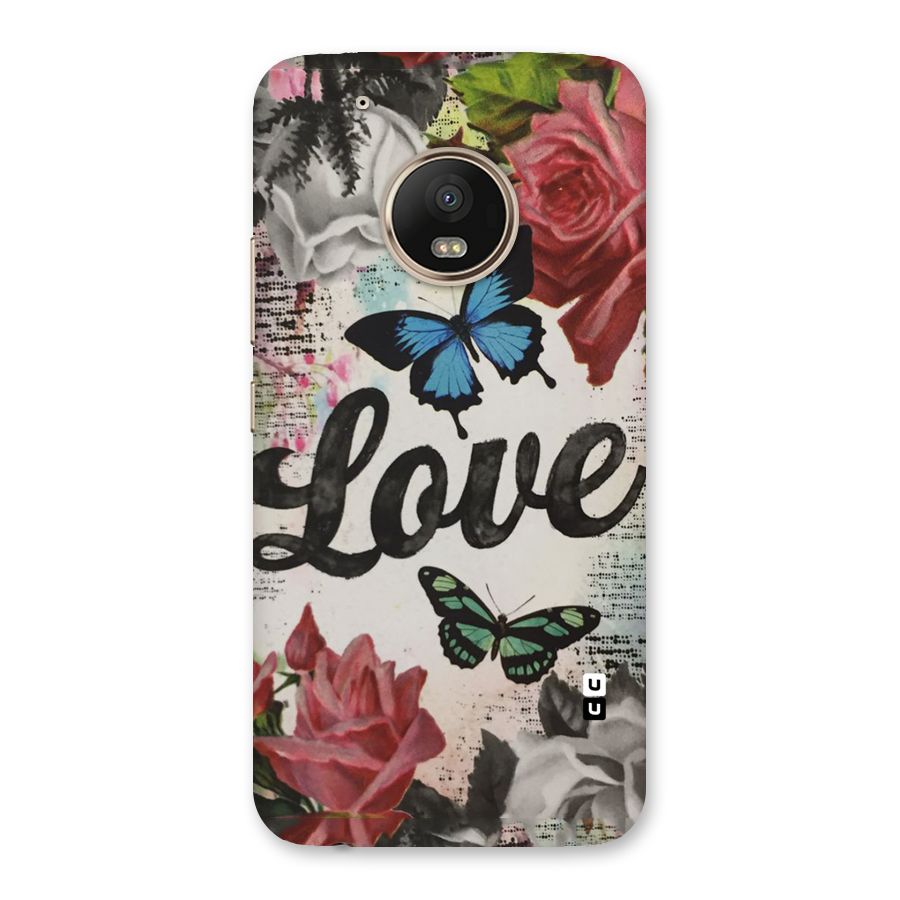 Lovely Butterfly Love Back Case for Moto G5 Plus