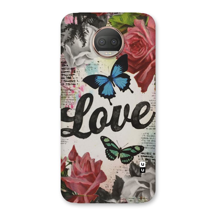 Lovely Butterfly Love Back Case for Moto G5s Plus