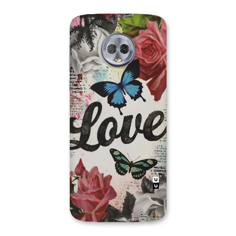 Lovely Butterfly Love Back Case for Moto G6 Plus