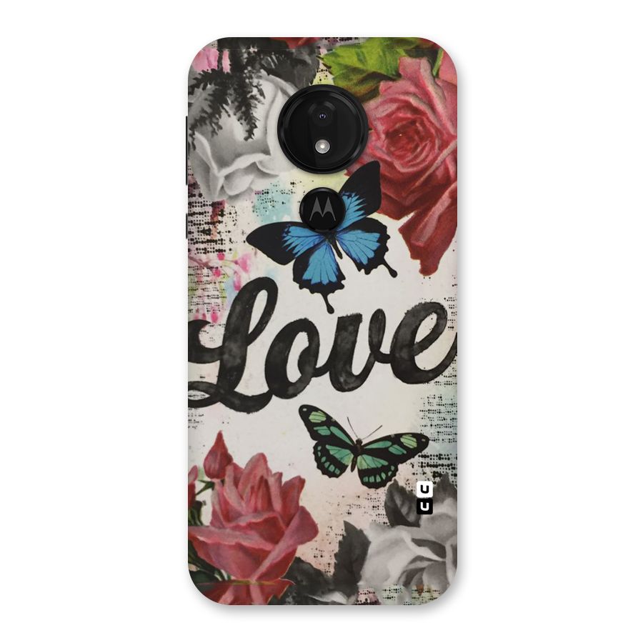 Lovely Butterfly Love Back Case for Moto G7 Power