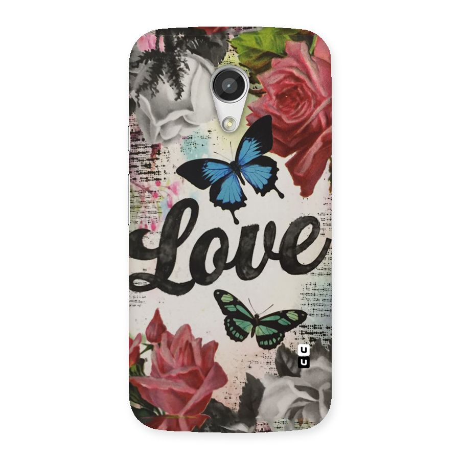 Lovely Butterfly Love Back Case for Moto G 2nd Gen