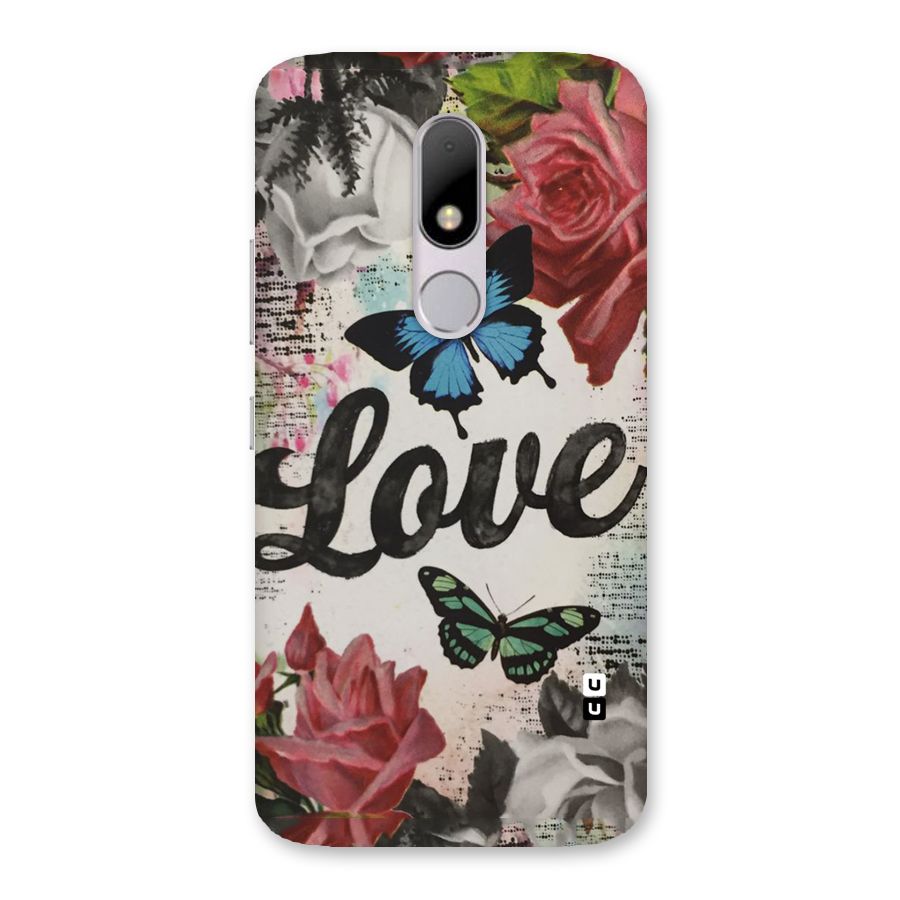 Lovely Butterfly Love Back Case for Moto M