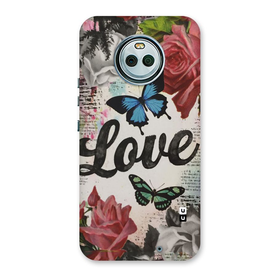 Lovely Butterfly Love Back Case for Moto X4