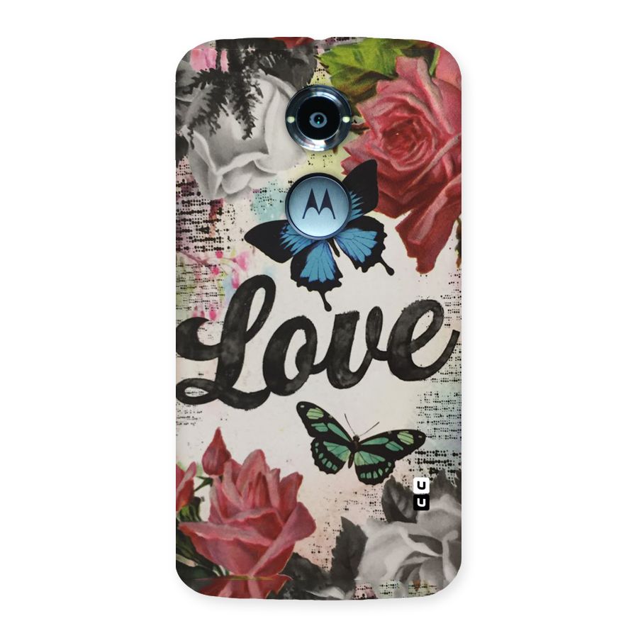 Lovely Butterfly Love Back Case for Moto X 2nd Gen