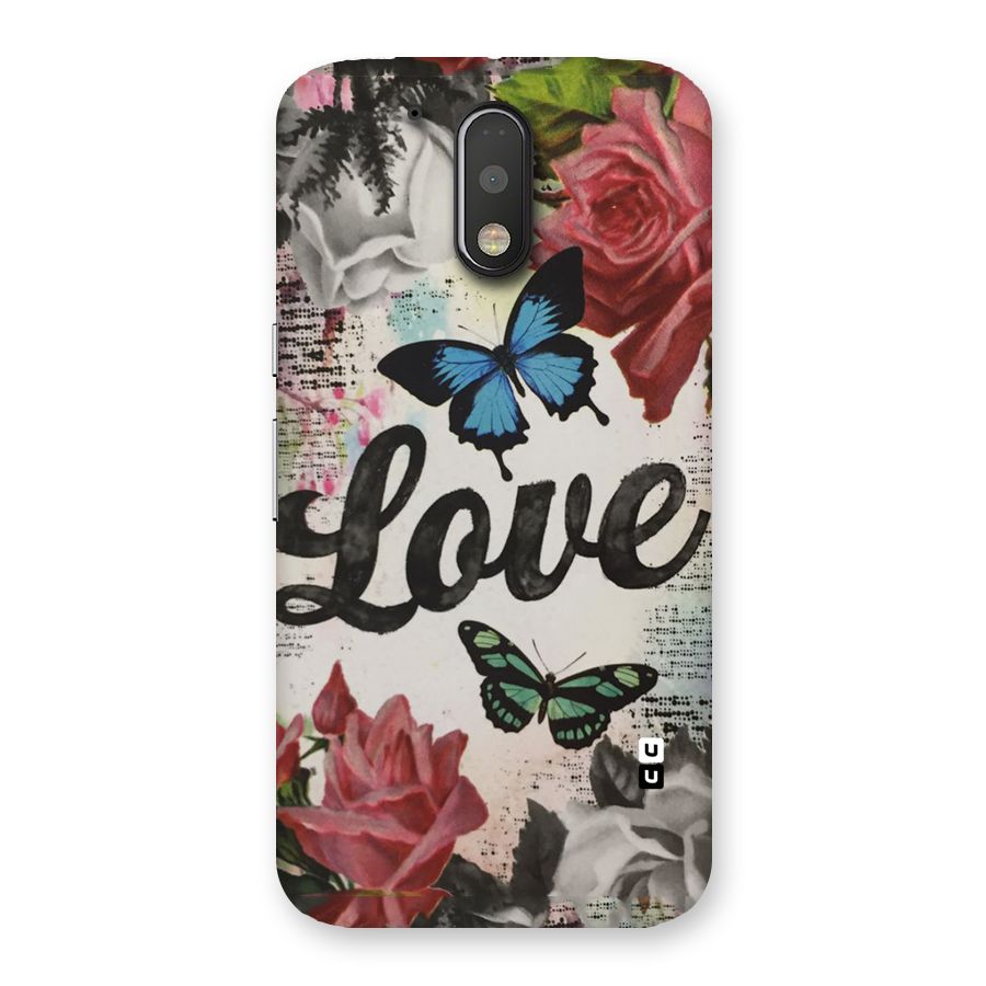 Lovely Butterfly Love Back Case for Motorola Moto G4 Plus