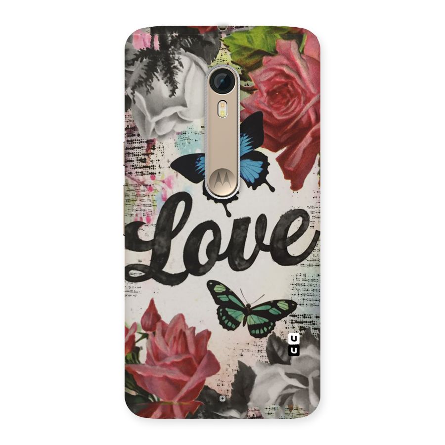 Lovely Butterfly Love Back Case for Motorola Moto X Style