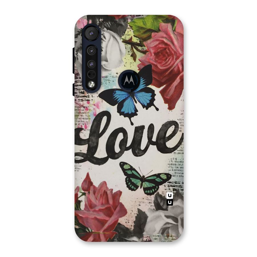 Lovely Butterfly Love Back Case for Motorola One Macro