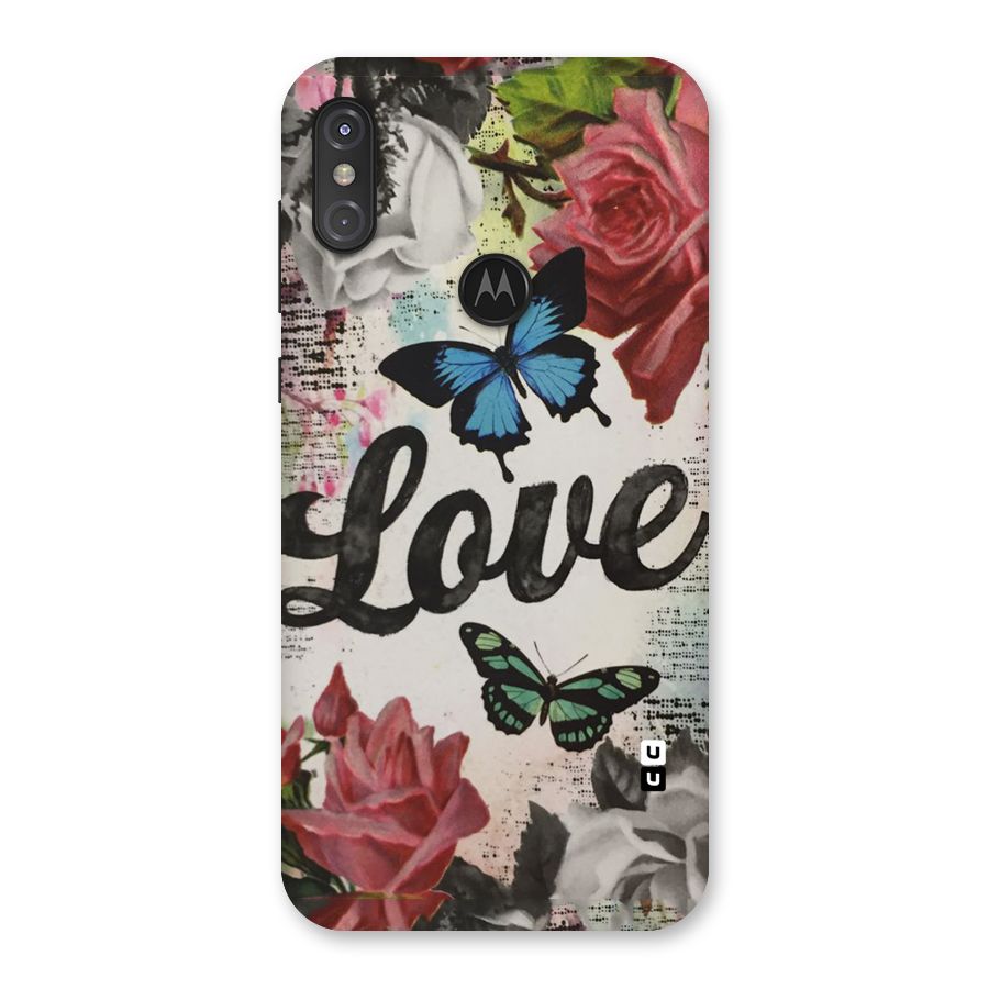 Lovely Butterfly Love Back Case for Motorola One Power