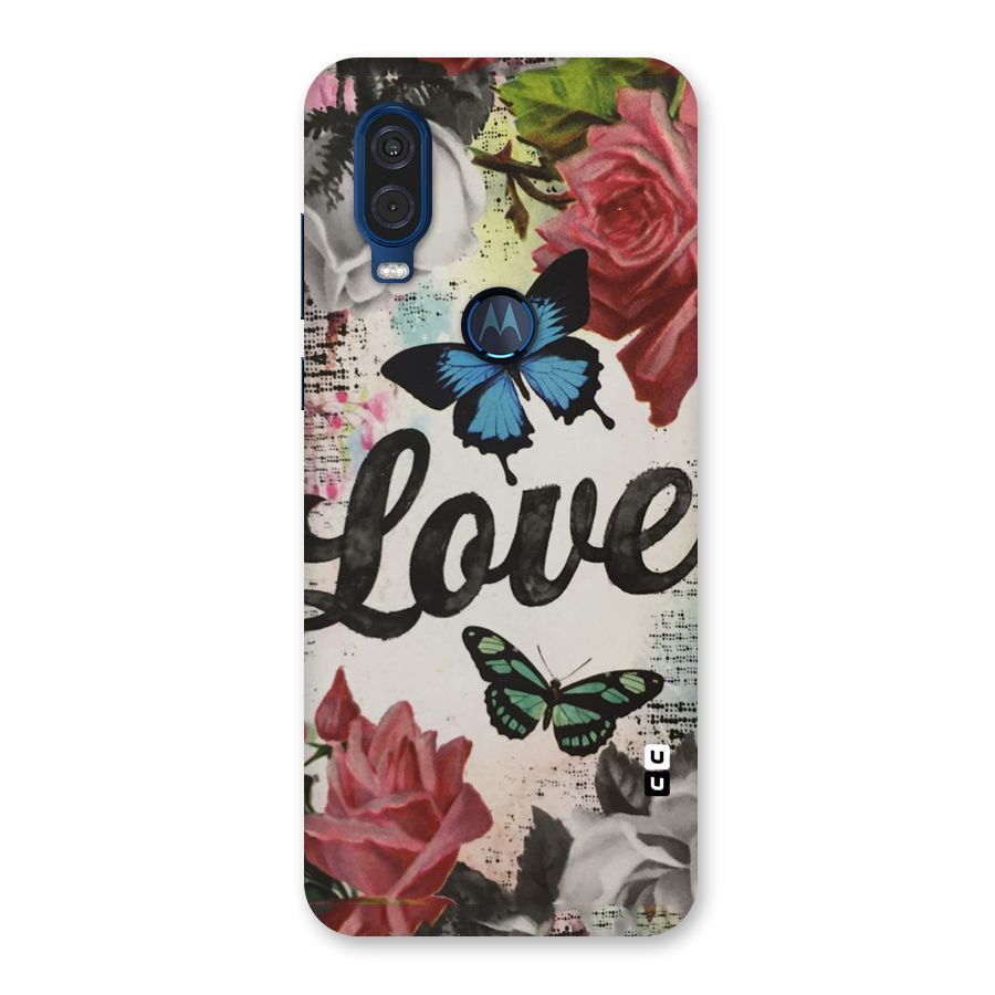Lovely Butterfly Love Back Case for Motorola One Vision