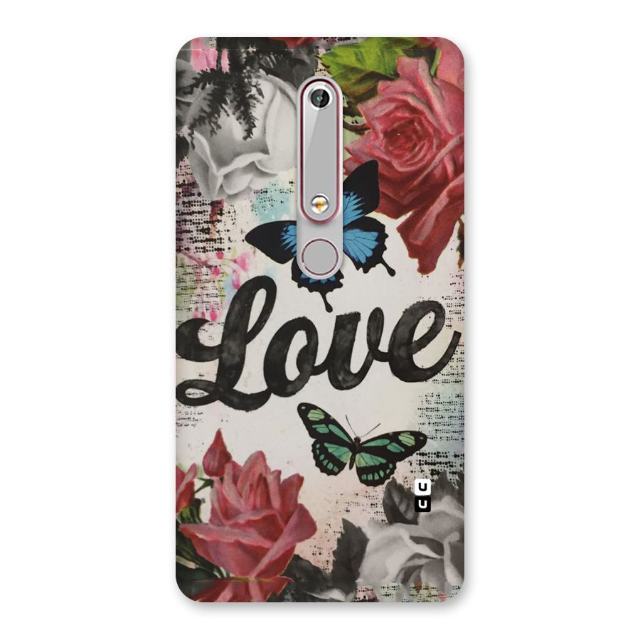 Lovely Butterfly Love Back Case for Nokia 6.1