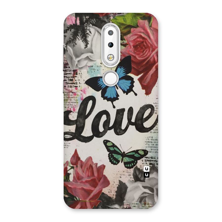 Lovely Butterfly Love Back Case for Nokia 6.1 Plus