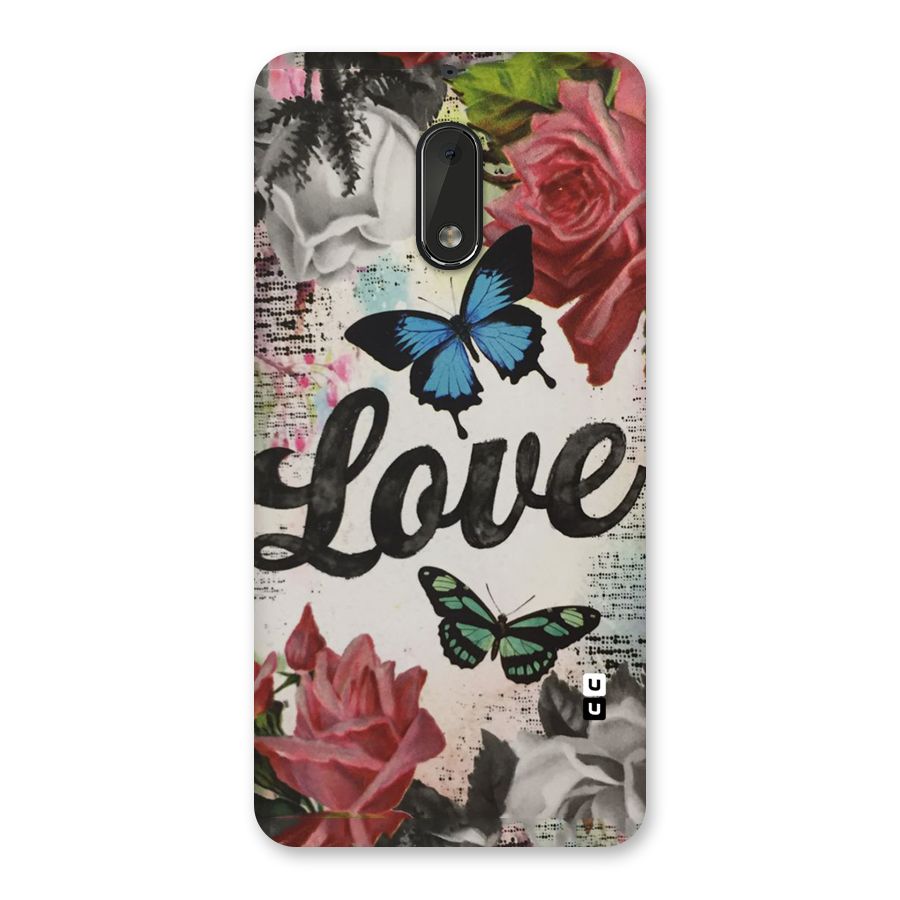 Lovely Butterfly Love Back Case for Nokia 6