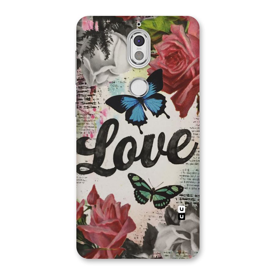 Lovely Butterfly Love Back Case for Nokia 7