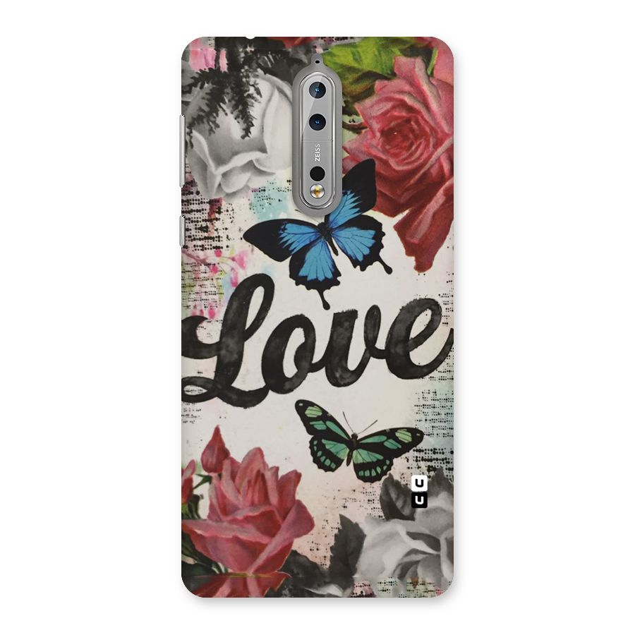 Lovely Butterfly Love Back Case for Nokia 8