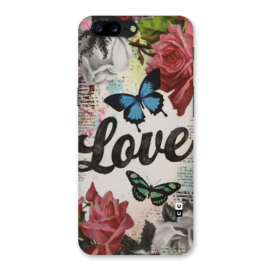 Lovely Butterfly Love Back Case for OnePlus 5