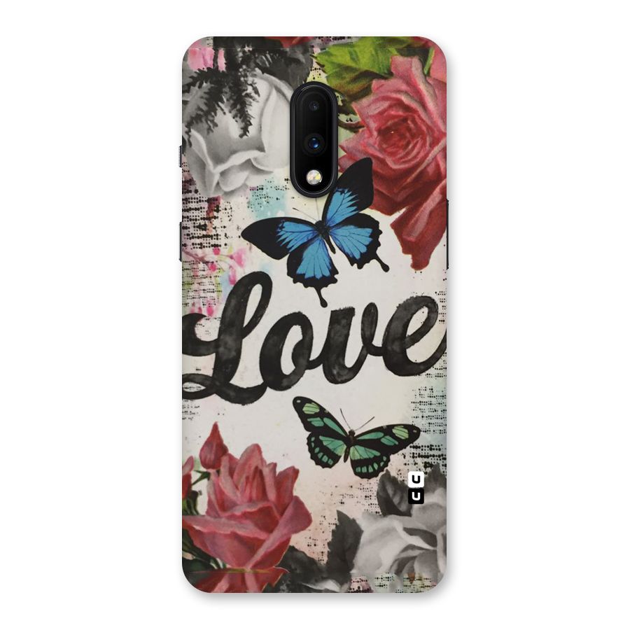Lovely Butterfly Love Back Case for OnePlus 7