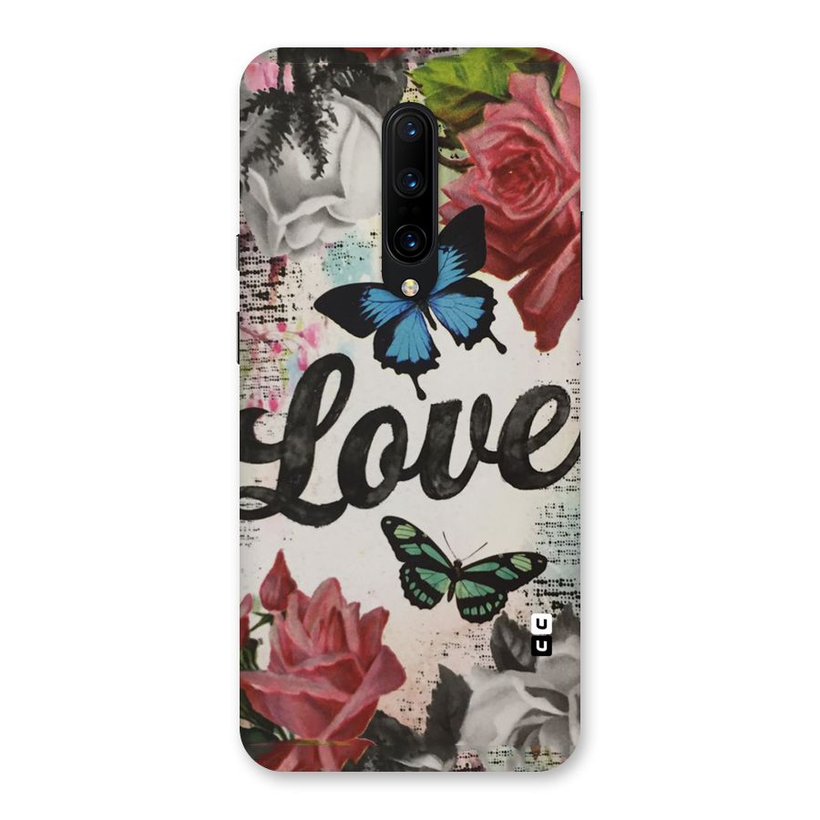 Lovely Butterfly Love Back Case for OnePlus 7 Pro