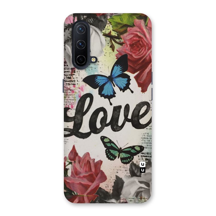 Lovely Butterfly Love Back Case for OnePlus Nord CE 5G