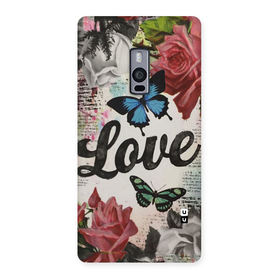 Lovely Butterfly Love Back Case for OnePlus Two