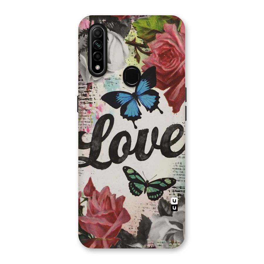 Lovely Butterfly Love Back Case for Oppo A31