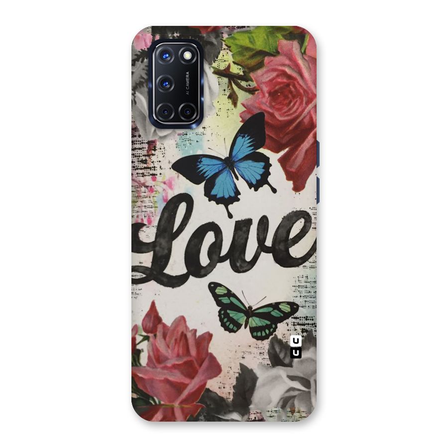Lovely Butterfly Love Back Case for Oppo A52