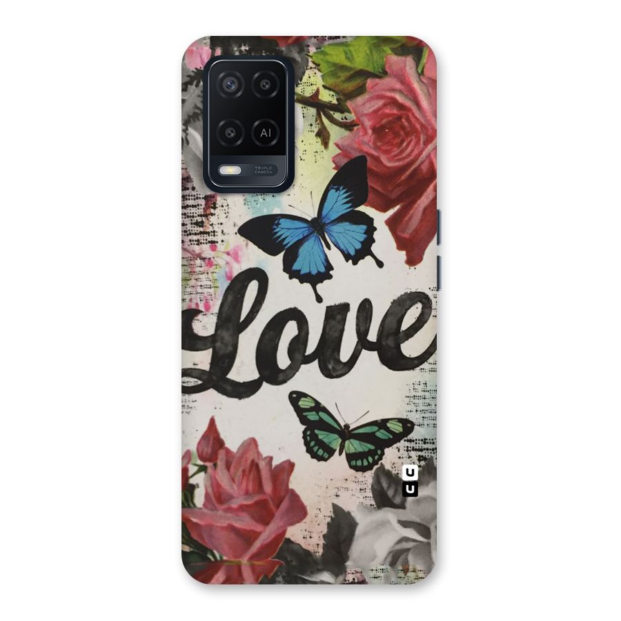 Lovely Butterfly Love Back Case for Oppo A54
